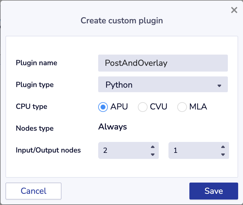 Configuring plugin parameters as a Python plugin