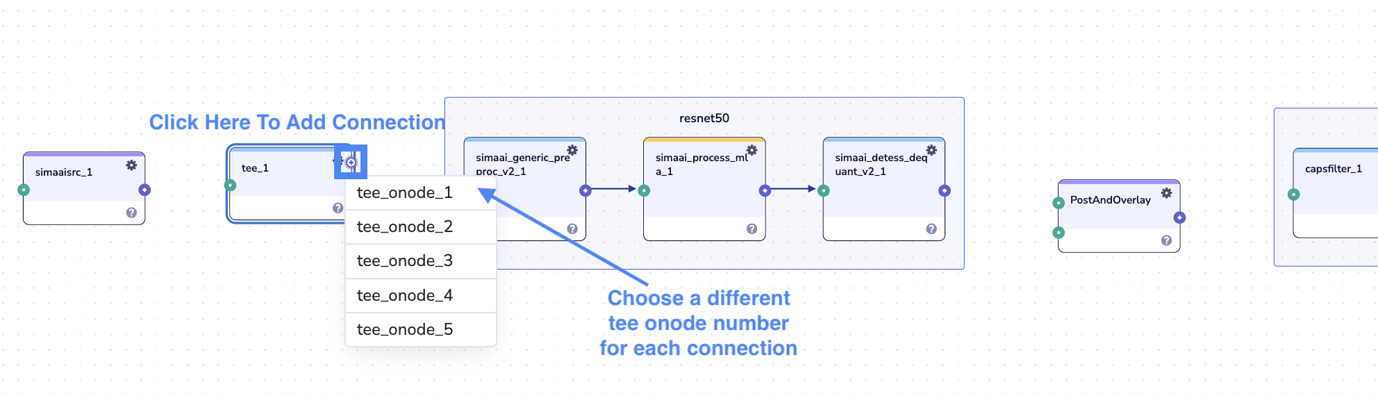 Configuring multiple outputs on the tee plugin