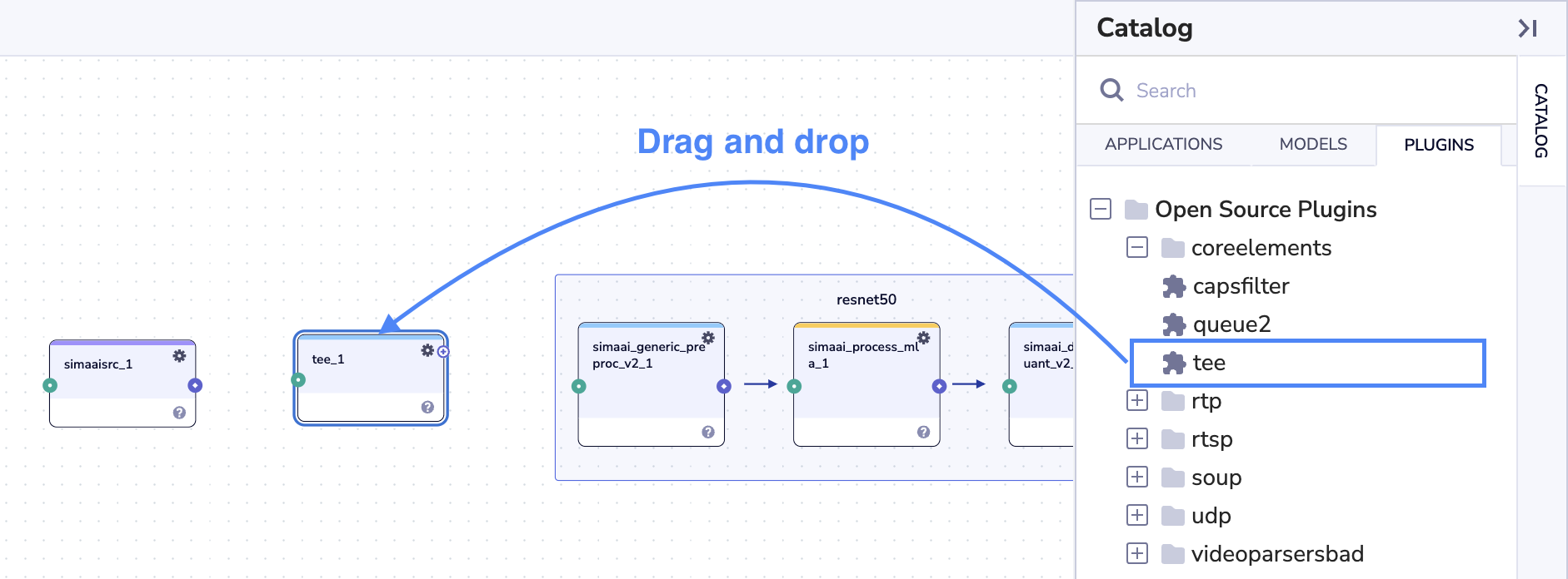 The tee plugin for splitting data